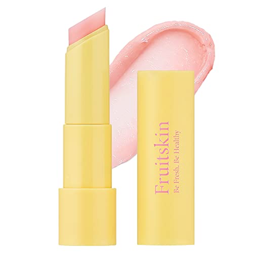 Fruitskin Fresh Fruit Lip Butter #Rose Berry (0.11oz) | Moisturizing Tinted Lip Balm for Cracked and Chapped Lips | Nourishing Lip Care Gift | Vegan and Cruelty Free