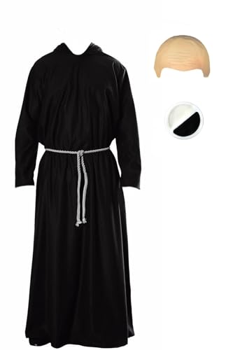 MJPARTY Adult Halloween Creepy Uncle Family Fancy Dress Costume Mens Outfit Black (Medium)