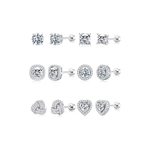 MOOHAM Stud Earrings--6 Pairs