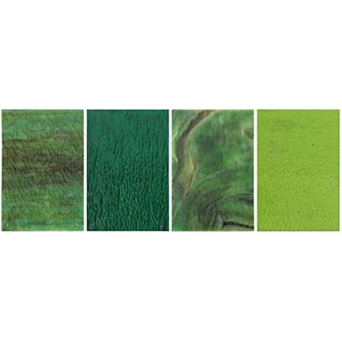 HANABASS 4 STÜCKE Variante Sorte Bunt Glasscheiben Helle Kathedrale Kunst Glas Packungen Kathedrale Mosaikfliesen Dekorationen Cover