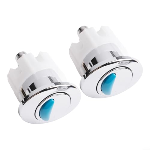 livre Eawfgtuw Lot de 2 boutons poussoirs double chasse d'eau en ABS avec placage miroir, économie d'eau pour réservoir de chasse d'eau, forme ovale, presse supérieure ou latérale, (2 pièces)