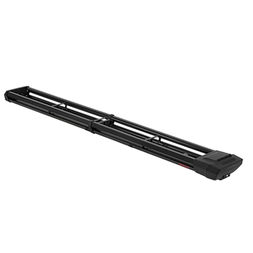 Yakima DoubleHaul Customizable Rooftop Fly Rod Carrier with Yakima Single Key System and 4 Individual Plastic-Lined Aluminum Rod Tubes, Black
