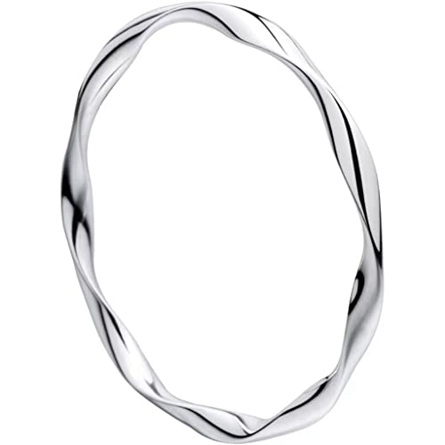 Jude Jewelers Stainless Steel Twisted Style Classic Simple Plain Stackable Bangle Bracelet3