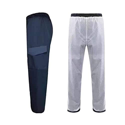 Pantalones impermeables para hombre, transpirables, gruesos, resistentes a la lluvia, de doble capa, ligeros, resistentes al viento, para exteriores, resistentes al agua, U Marine, L
