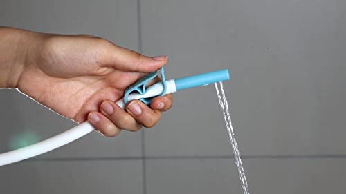 Bottom Line Portable Toilet Jet Spray for Travel - Bidet for International Travel, Camping, Seniors, and Patients - Travel Accessories | Pack of 1 | Blue Color | Plastic and Silicon