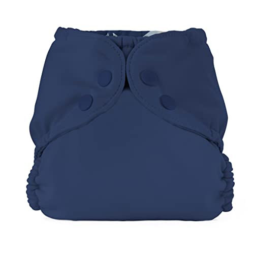 Image of Esembly Cloth Diaper Cover - Reusable Swim Diaper, Waterproof, Breathable - Adjustable Outer Layer Over Absorbent Inner for Blowout Protection -Ink, Size 1 (7-17lbs)