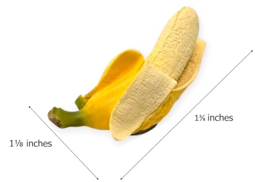 Imán decorativo de fruta plátano 3D de resina 3.5 cm miniatura 3