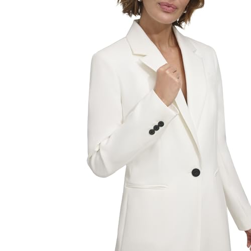 DKNY Women's Business Casual One Button Blazer4