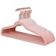 Stormix 22er-Pack Kleiderbügel aus Samt, 17,3 x 8,9 Zoll Kleiderbügel, rutschfeste Kleiderbügel mit Schulterkerben für Erwachsene Rosa (Rosengold-Haken)
