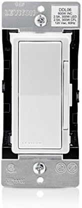 Leviton DDL06-BLZ Decora Digital 300W LED/CFL, 600W Incandescent Dimmer & Timer with Bluetooth Technology