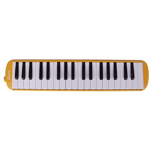Image of Juarez 37 Key Melodica JMLD37YL Musical Instrument Soprano Air Piano Keyboard Pianica with Carrying Bag, 1 Soft Long Tube, 1 Mouthpiece, Wipe Cloth, Yellow