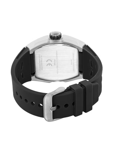 Image of French Connection Axiom | Tonneau Case | Black Dial | Black Silicone Strap | Watch for Men - FCD4B