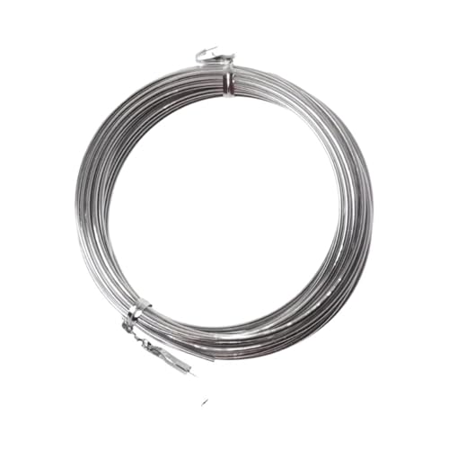 Alambre de aluminio Alambre de aluminio 1 mm,5 y 2 grosor, alambre metal for armadura, ideal for manualidades, esculturas, joyería más(2mm)