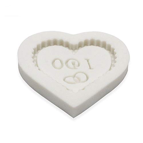 Xidmold 2Pcs Heart Fondant Molds Mr Mrs I Do Silicone Cake Decorating Mold, Chocolate Candy Molds, Wedding Fonadnt Mold For Chocolate Candy Cupcake Gum Paste Polymer Clay #TOP1