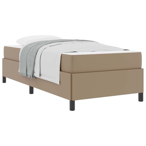 Mhdvray Cadre de Lit avec Matelas à Ressorts 90 x 190 cm Lit Simple en Tissu et Bois d'Ingénierie Structure Moderne avec Sommier à Lattes Meuble de Chambre...