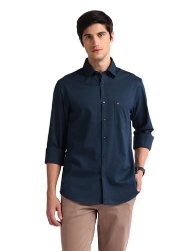 Image of Arvind Geometric Patterned Slim Fit Shirt