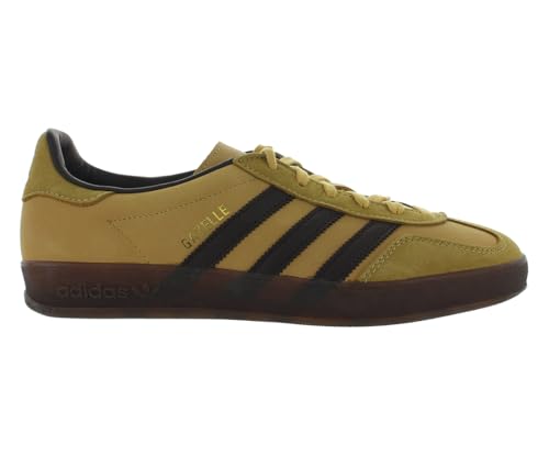 adidas Gazelle Indoor Mens Shoes Size 8, Color: Oat/Dark Brown-Brown