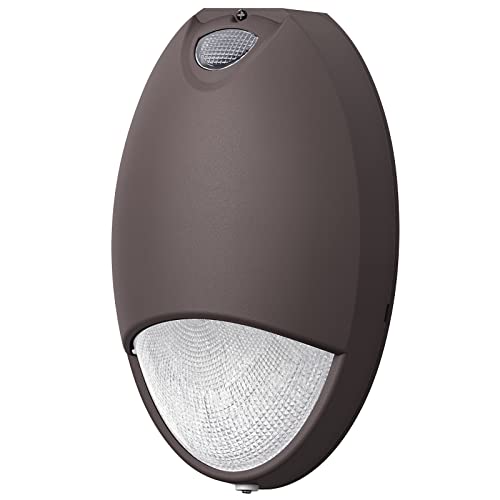 Outdoor Led Emergency Light with Battery Backup Photocell Sensor Self Test Diagnostics, Aluminum...