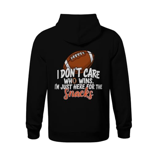 Kids Retro I Don't Care Who Wins I'm Just Here For The Snacks Football Boys Girls Lightweight Kangaroo Pocket Fleece Hoodies3