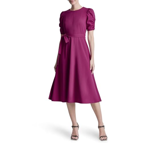 Image of DKNY Women's Jewel Neck Scuba Crepe Dress