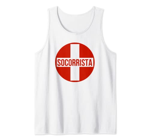 Camiseta Socorrista Trabajar Playa Socorro Piscina SOS Camiseta sin Mangas
