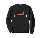 Wuppertal Skyline Herzschlag Retro Vintage Stil Sweatshirt