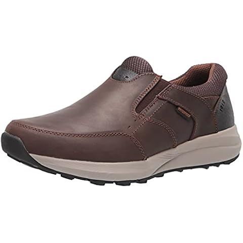 Nunn Bush Men's Excursion Waterproof Moccasin Toe Rugged Outdoor Slip-On with KORE Comfort Technology Loafer, Brown Crazy Horse, 7.5 UK Cover