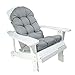 Coussin de Chaise Adirondack, Coussin de Salon Capitonné pour Patio Intérieur et Extérieur à Dossier Haut, Imperméables et Résistants aux UV Coussins de Siège pour Meubles de Jardin,Gris