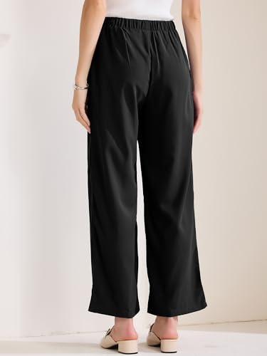 Allegra K Women's Straight Work Pant Elastic High Waist Business Casual Solid Ankle Pant Trouser4