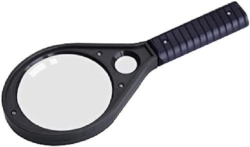 GIQKDZNUO Lupas, Anciano con Lupa, Lupa de Mano, Espejo pequeño, Lupa para Lectura, Manualidades, reparación, Lupa de 166 mm