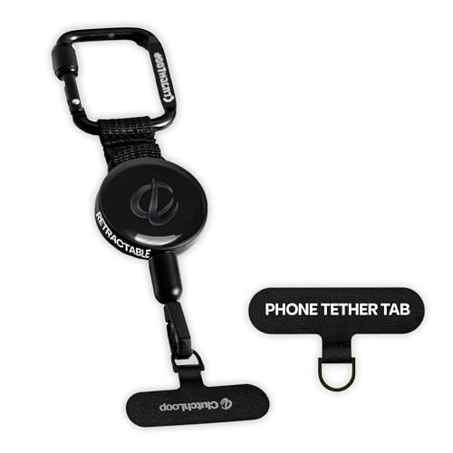 ClutchLoop Anti-Theft Phone Tether - Universal Adhesive Anchor, Retractable Steel