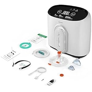 120w draagbare zuurstofconcentrator 1-8L/min met anionfunctie Verstelbare full-touch zuurstofmachine voor thuis en op reis Gebruik met vernevelaar