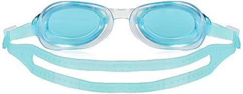 Image of I-SWIM LADIES COSTUME IS-103 ROYAL /WHITE LINES SIZE 2XL WITH GOGGLES SILICON JOINTLESS WITH BOX SKY