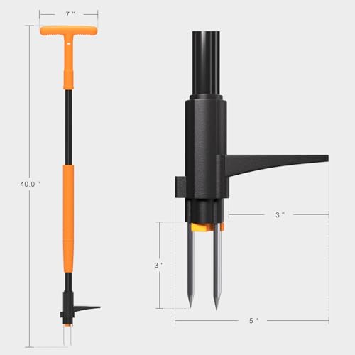 50% Off Weed Puller Tool - Stand Up Weeder with 3 Claws