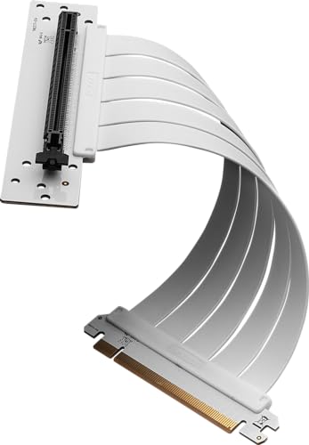 Cable extensor PCI-E 4.0 X16 blanco de 180 mm para evitar flexión de placa base 3