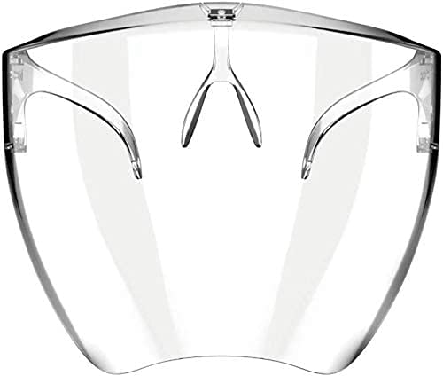 AEC Reusable Safety Face Shield Full Size Goggle Clear Face Protective Anti Fog Visor for Eye Head Protection - Made In India