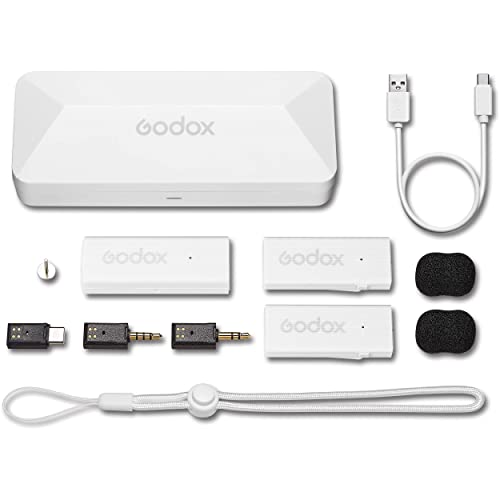Image of Godox MoveLink Mini UC 2-Person Wireless Microphone System for Cameras & Mobile Devices (Cloud White)