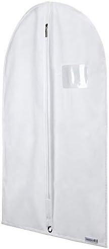 HANGERWORLD 30 Inch Childrens White Breathable Baby Toddler Clothes Cover Bag