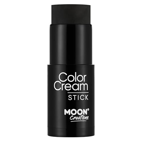 ColorCream Face & Body Paint Stick di Moon Creations - Trucco professionale per viso e corpo, per adulti e bambini, 21 g, nero