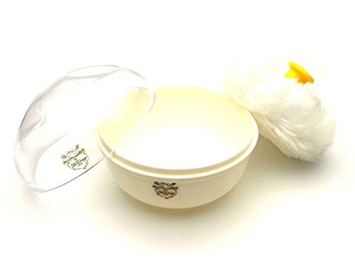Idol Design Baby Powder Puff with Container Case (Yellow)
