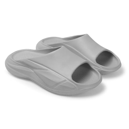 Image of AROOM Men's Classic Ultra Soft Sliders /Slippers with Cushion FootBed for Adult | Comfortable & Light Weight | Stylish & | Waterproof & Everyday Flip Flops for Gents /Boys