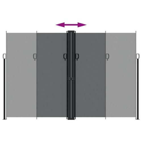 Coupe-vent de terrasse pliable noir avec protection UV