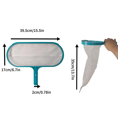 Rede de folhas de piscina com bolsa de rede profunda | Apanhador de folhas de piscina com saco de ma