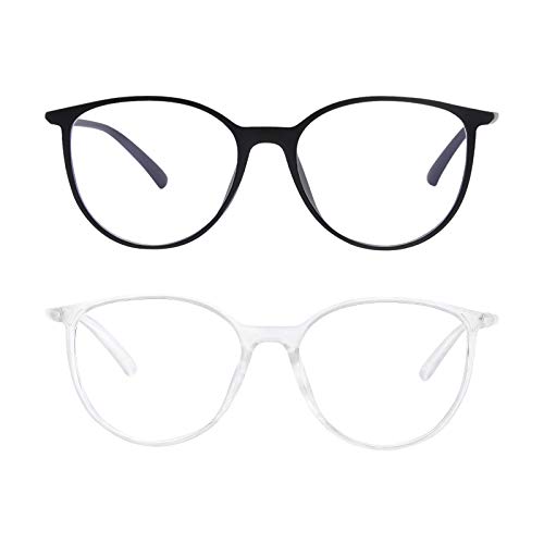 Blue Light Glasses Oval Eyeglasses Frame Filter Blue Ray Computer Game/Reading/TV/Phones Glasses UV400 Protection (Black/White) Blue Light Glasses Oval Eyeglasses Frame Filter Blue Ray Computer Game/Reading/TV/Phones Glasses UV400 Protection (Black/White)