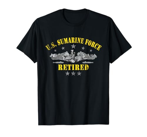 Fuerza de submarinos estadounidenses retirado veterano militar patriótico Camiseta