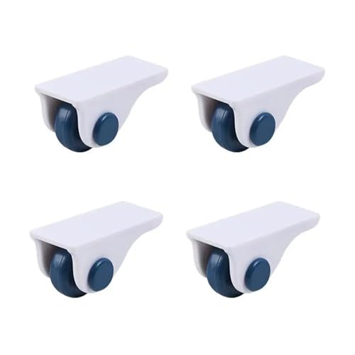 DFLPBHAV 4 Pcs/Lot Adhesive Roller Multifunctional Household Directional Pulley Storage Box Finishing Rack Creative Bottom Caster, Blue