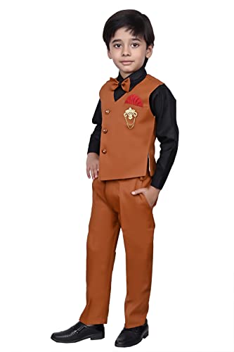 Image of 3-Piece Shirt, Trouser, Waistcoat with Bow-Tie Boy's Suit Set for Party, Wedding, Birthday VC405