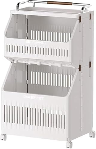 TVT �����h���[ �o�X�P�b�g �����h���[���S�� �����h���[���[ �X���� ����J�S 2�i 3�i �L���X�^�[�t�� ������� ���󂩂� ��e�� ���[���b�N ���ʏ� �E�ߏ� �g�C�� ���[ (�z���C�g,2�i���i����72cm�A�L���X�^�[�t���j)