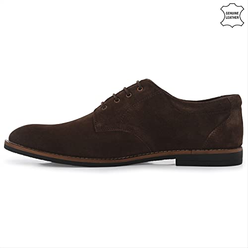 Image of Auserio Men's Suede Leather Derby Lace Up Formal Shoes | Anti Skid Sole & Waxed Laces| Antimicrobial & Heat-insulating| Memory Foam Padded Insole | Shoes for Office & Parties (SSE 013.014.015.016.017)