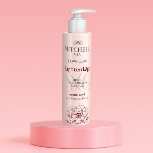 Mitchell USA LightenUp Micro Dermabrasion Cleanser + Glow Tone Facial Lotion Radiant Duo Gift Combo Set (Pack of 2 100ml + 100ml)